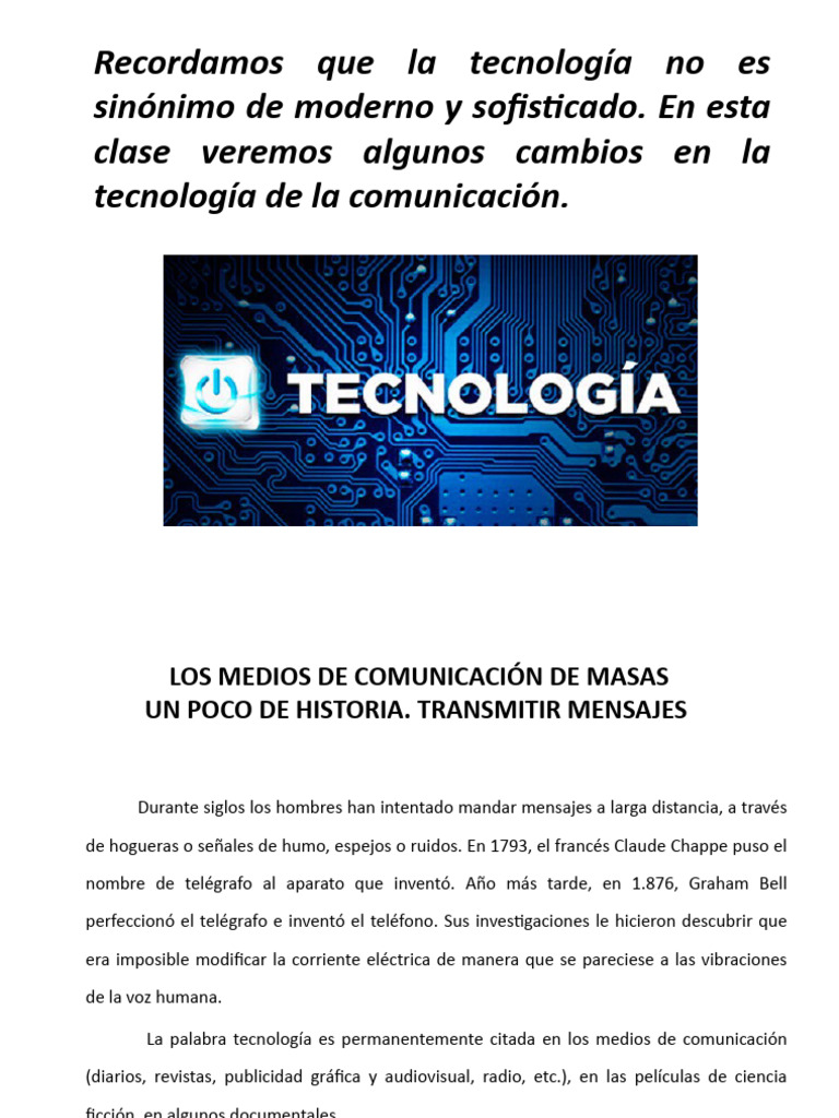 Las Tecnologìas Digitales | PDF | Medios de comunicación en masa | Internet