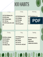 Horario Escolar Documento A4 Horizontal Pegatinas Colegio Juvenil Verde