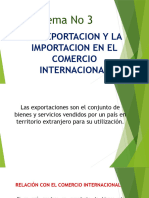 Tema No 3 - LA EXPORTACION Y LA IMPORTACION EN EL COMERCIO INTERNACIONAL