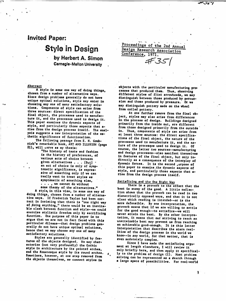 Dynamic Aspects of Design Style | PDF | Mathematical Optimization ...