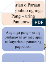 Filipino (Kayarian o Paraan NG Pagbubuo NG Mga Pang-Uri)