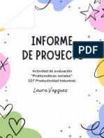 Documento Portada Informe de Proyecto Infantil Creativo Doodle Multicolor