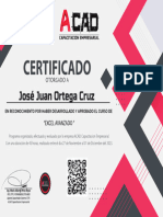 Certificado Excel Avanzado Jose Juan Ortega