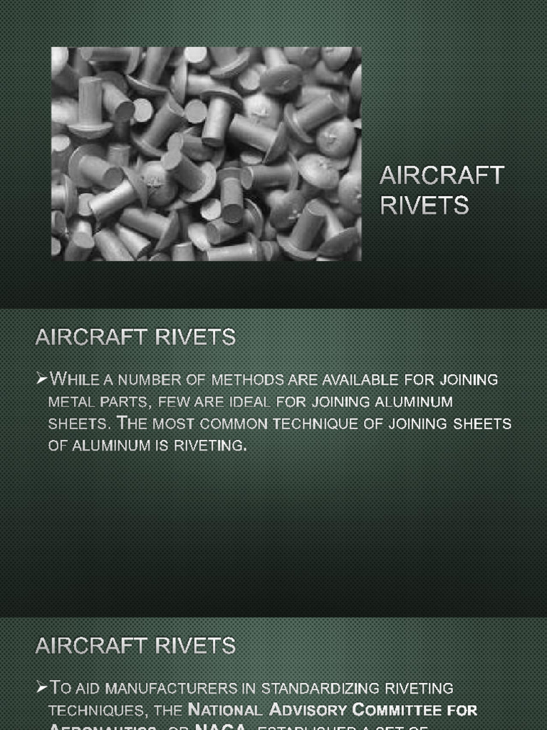 Aircraft Rivet Types and Standards | PDF | Technology & Engineering ...