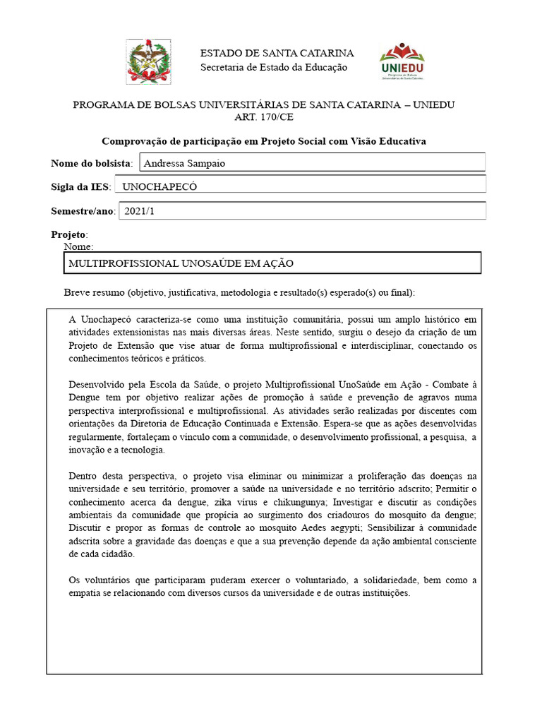Comprovante 20h Assinado | PDF