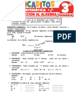 Introduccion Al Algebra para Tercer Grado de Primaria