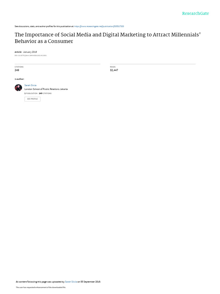 The Importance of Social Media and Digital Marketi | PDF