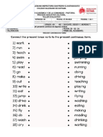 Present Continuous Form of Some Verbs