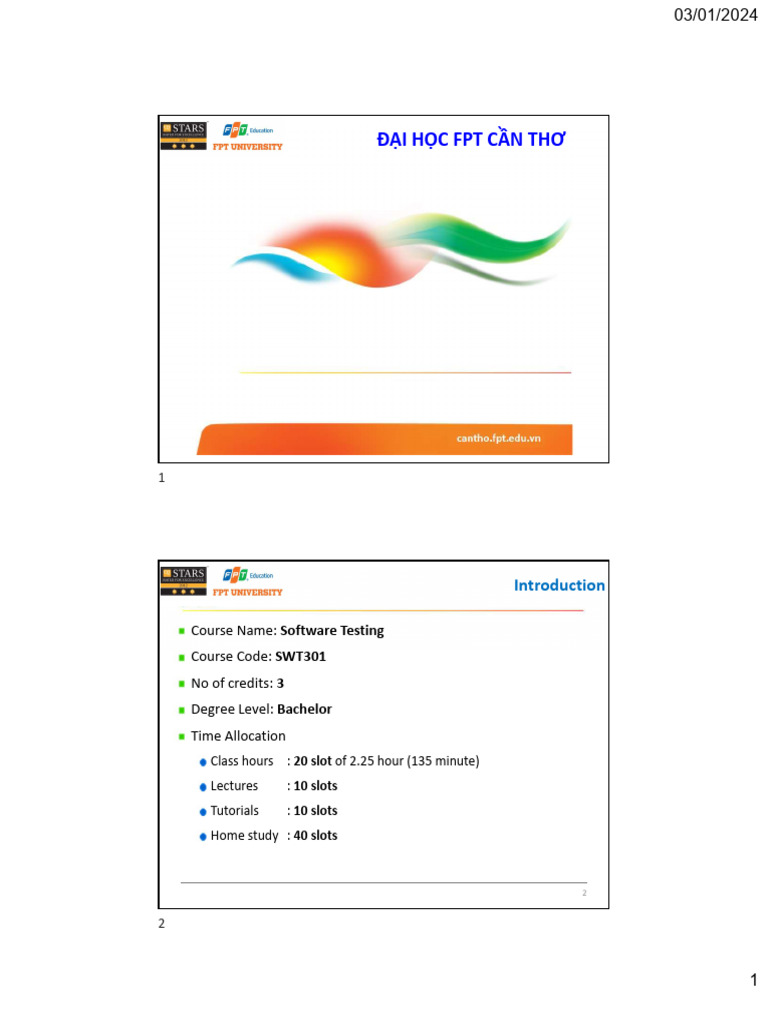 SWT301 Information | PDF | Software Testing | Quality Assurance