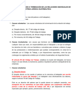 Causa de Disolucion Trabajo y Causas Terminacion Del Trabajo