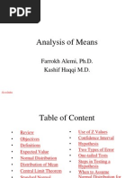 Analysis of Sample Mean