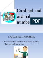 Cardinal and Ordinal Numbers Fun Activities Games 37019