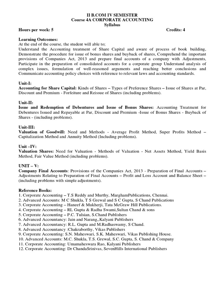 Corporate Accounting Pdf