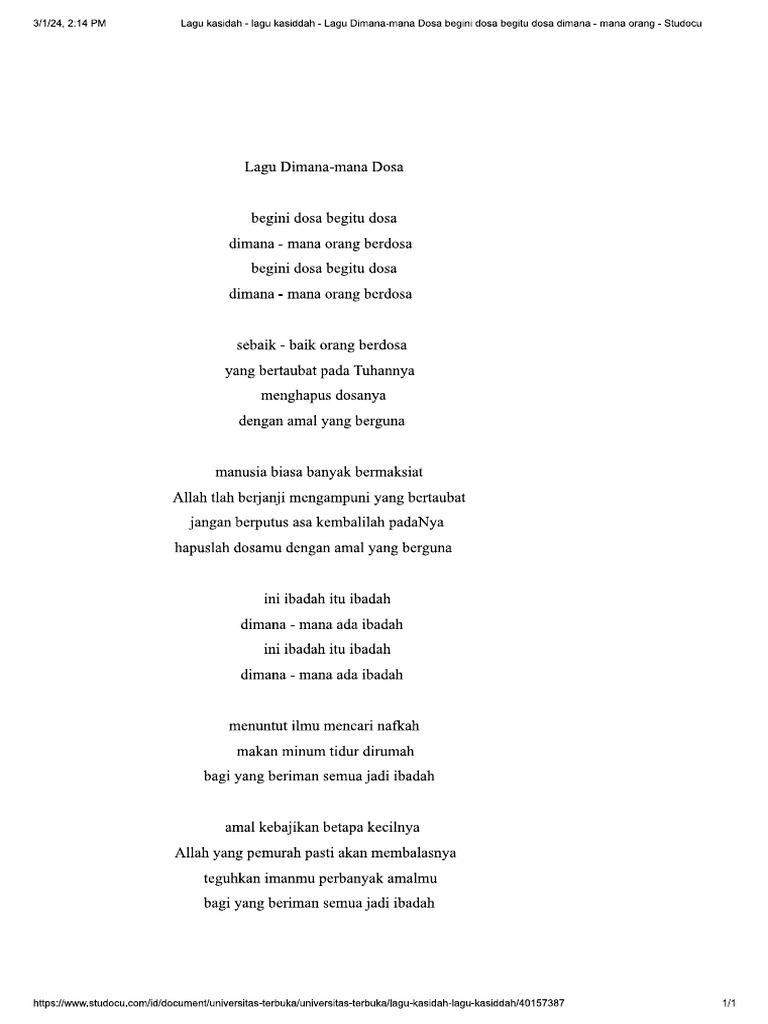 Lirik Lagu Pdf