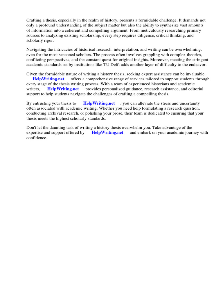 History Thesis Tu Delft Pdf