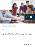 Payroll and Post Payroll Processing Test Script 10D