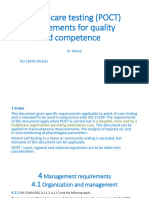 Point-Of-Care Testing (POCT) Requirements For Quality and Competence