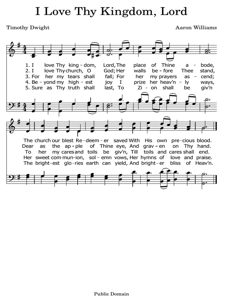 I Love Thy Kingdom Lord | PDF