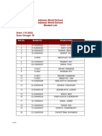 Adamas World School Adamas World School Student List: Batch: X B (2023) Batch Strength: 55