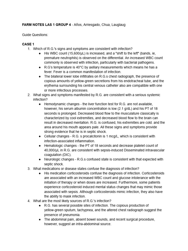 R.G.'s Infection Analysis and Treatment Options | PDF | Urinary Tract ...