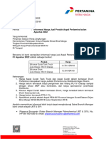 Surat Keluar-292-PND710000-2022-S3 Surat Informasi Harga Produk Aspal Pertamina Bulan Agustus 2022 Kepada Satker