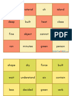 Sight Words Bingo 4x4 Fry 500