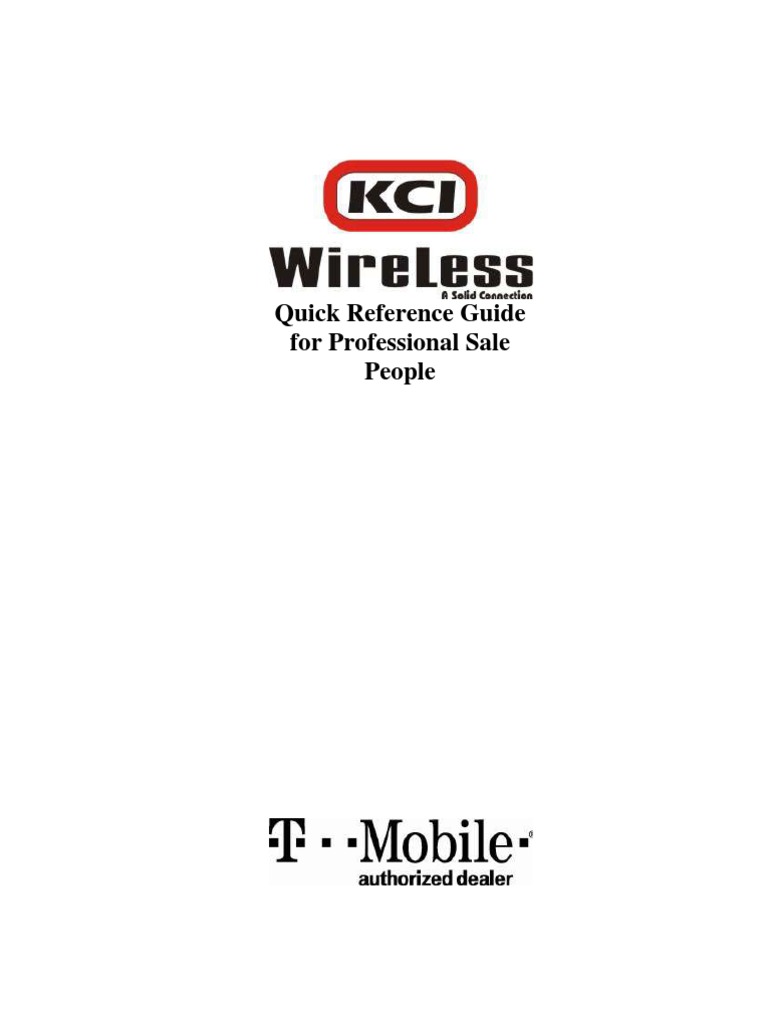T-Mobile Sales Reference Guide | PDF | Business | Finance & Money ...