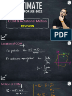 COM and Rotational Motion 01 Class Notes COM and Rotational Motion