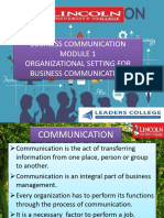 I Sem Bba Luc Business Communication Module 1