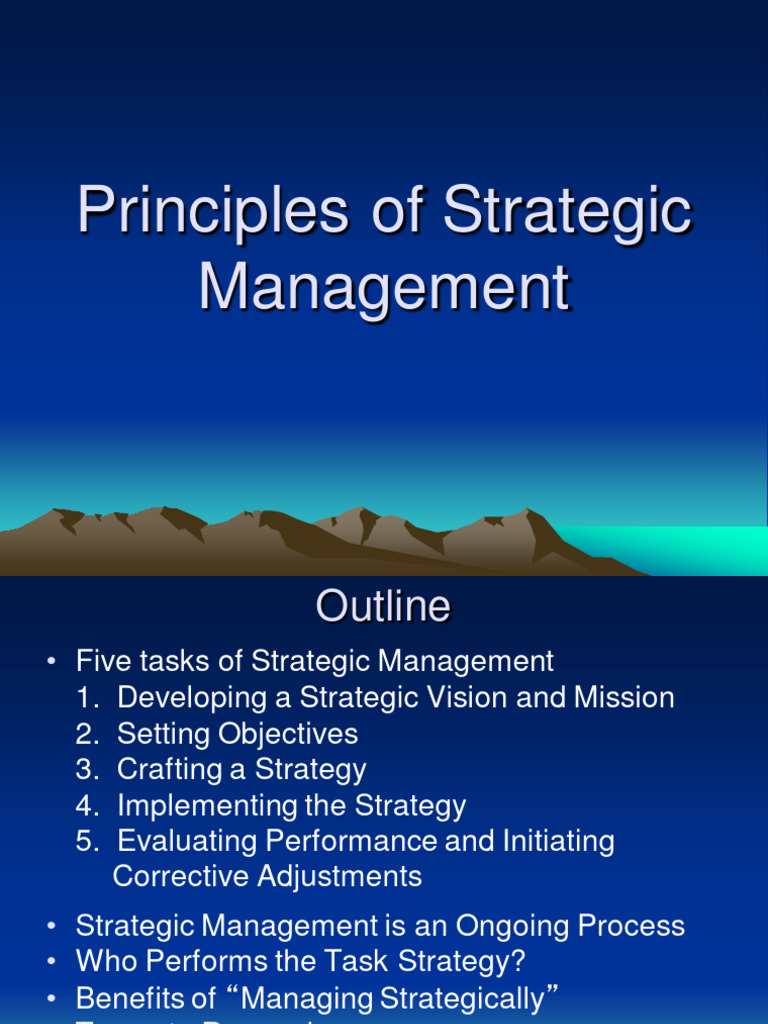 Strategic Management Principles Overview | PDF | Strategic Management ...