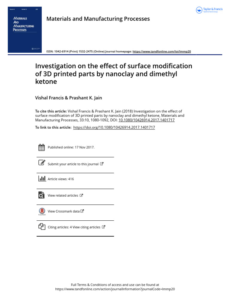Investigation - Effect of Surface Modification by Nanoclay and Dimethyl ...