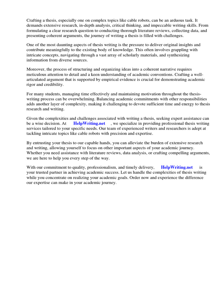 Cable Robot Thesis | PDF | Robot | Robotics