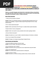 Important Interview Questions On Python With Automation