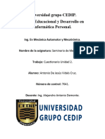 Cuestionario Seminario de Mecatronica