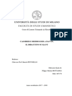 Filippo Marino Bottaioli - Cassirer e Heidegger a Davos. Il dibattito su Kant-Università degli studi di Milano (2018)