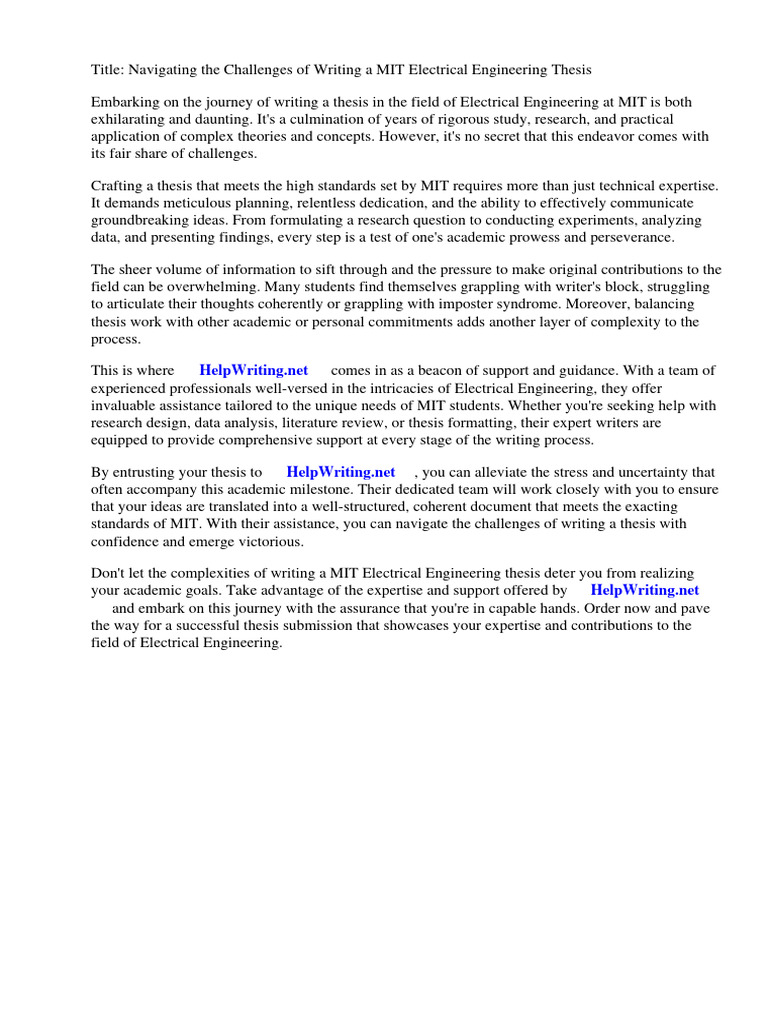 Mit Electrical Engineering Thesis PDF Electrical Grid Thesis