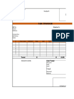 Food Bill Format