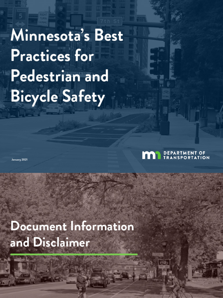 Best Practices Ped Bike Safety PDF Intersection (Road) Pedestrian