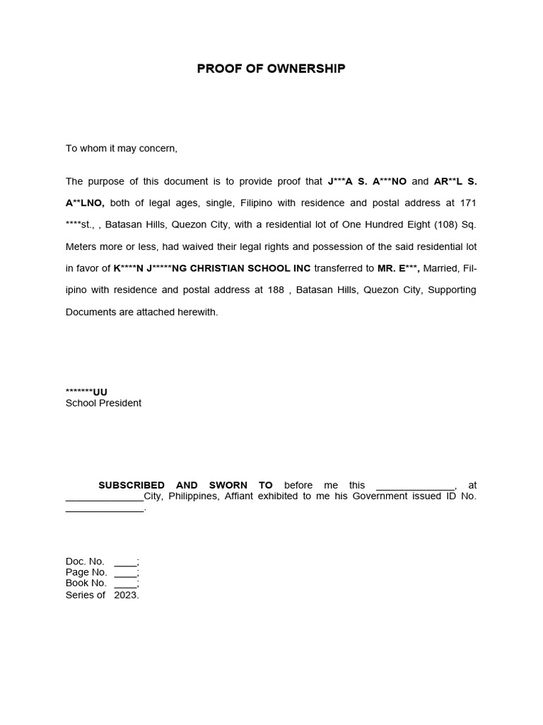 What Document Shows Proof Of Home Ownership