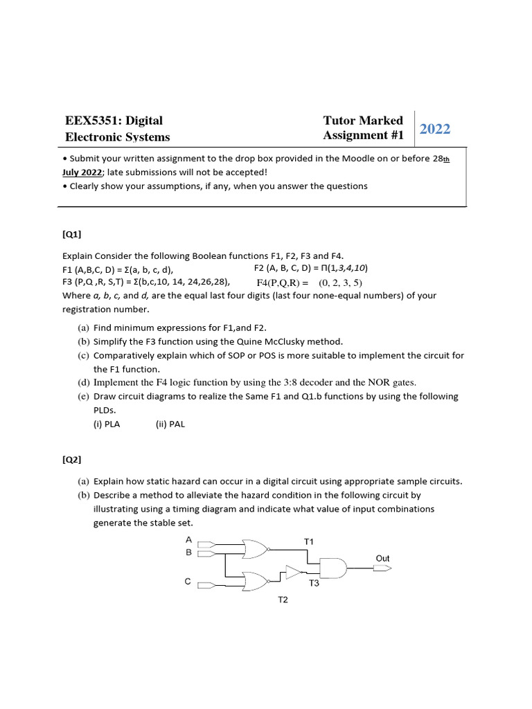 EEX5351 TMA1 -2022 | PDF