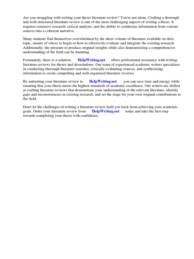 HOW TO WRITE A LITERATURE REVIEW FOR A THESIS visual data 3