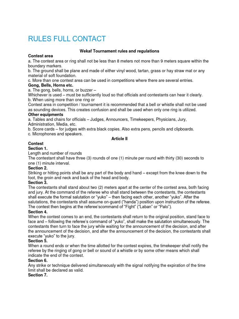 Wekaf Tournament Rules and Regulations | PDF | Referee | Sports