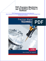 Ebook Ebook PDF Precision Machining Technology 3Rd Edition by Peter J Hoffman All Chapter PDF Docx Kindle