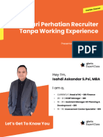 Mencuri Perhatian Recruiter Tanpa Working Experience - Isahdi Askandar
