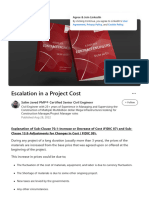 Escalation in A Project Cost