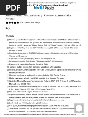 Senior System administrator _ VMware administrator Resume-converted