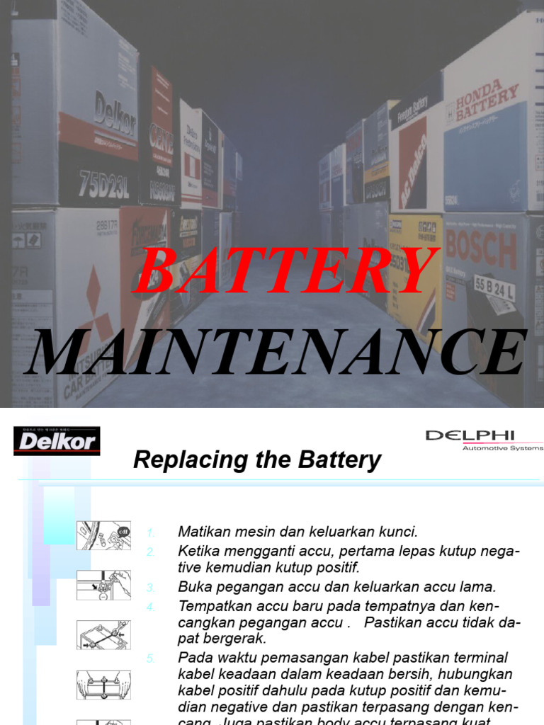 Battery Maintenance Pdf