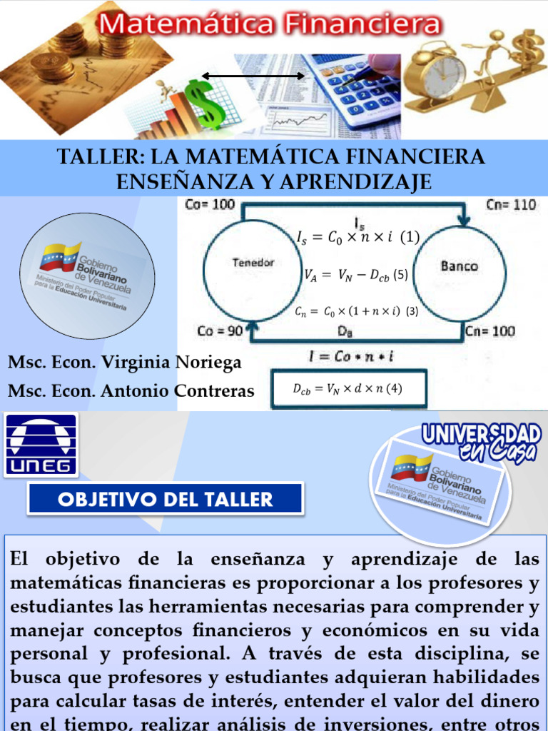 Teoría Taller Matemáticas Financiera | PDF