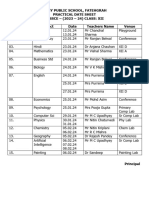 Practical Date Sheet Class Xii Practical
