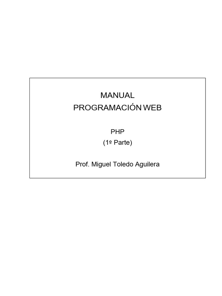 Manual Básico de PHP - Parte 1 | PDF